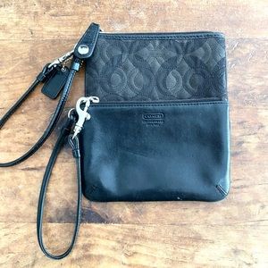 2 Authentic Black Coach Wristlets